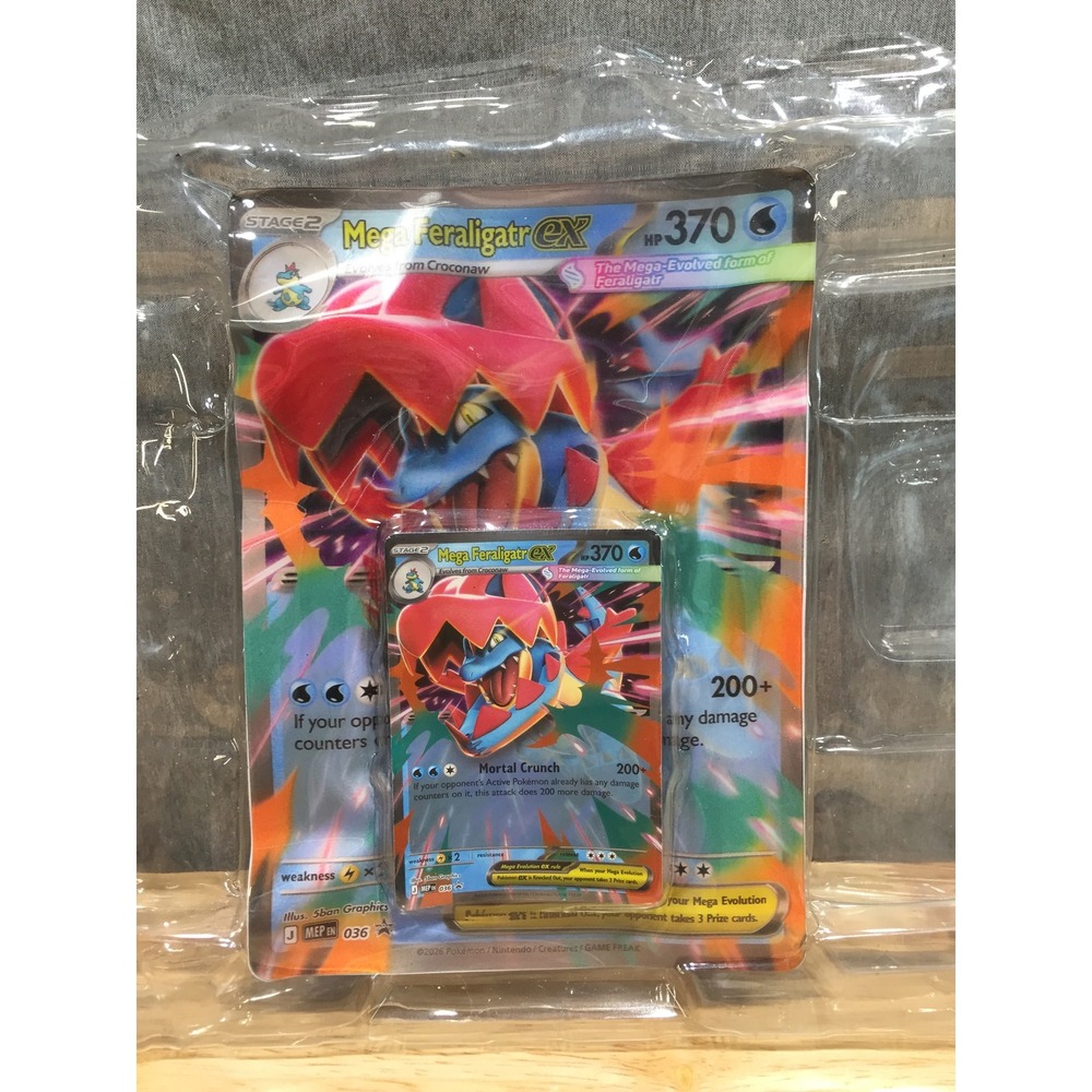 Mega Feraligatr EX Custom Pokemon Card Set‎ Jumbo and Standard 370 HP MEP 036